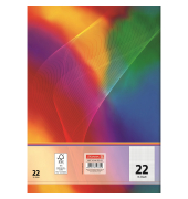 Schulheft 10-4492202, Lineatur 22 / kariert / keine, A4, 80g, regenbogen, 16 Blatt / 32 Seiten