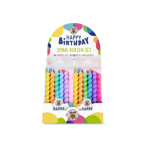 24 Stück Trendhaus Geburtstagskerze 966506 Birthday Fun farbig sortiert 12x118mm (BxH)  4032722058201 Trendhaus 6 Stück