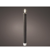 LED-Kerze 489174 ohne grau 2,2x24,5cm (&Oslash;xH) 350 h Brenndauer