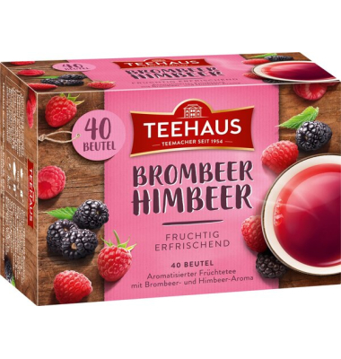 Ländertee Teehaus Brombeer-Himbeer, 40 Portionsbeutel a 2,25 g