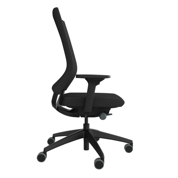 Sedus Bürodrehstuhl Quarterback 2, schwarz / schwarz, mit verstellbaren Armlehnen, bis 150kg, ohne Kopfstütze 4049694008042 Sedus