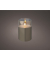 Kerze Wachs Glas LED 15cm gr