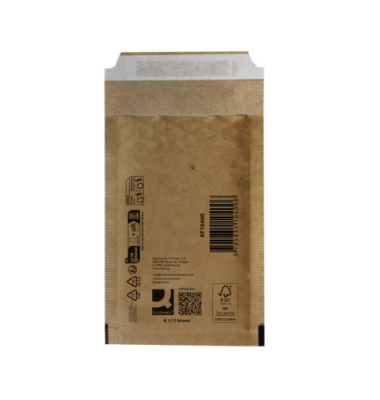 Luftpolstertaschen A1/11, KF10400, innen 100x165mm, Adhäsionsklebung, selbstklebend mit Abziehstreifen, braun