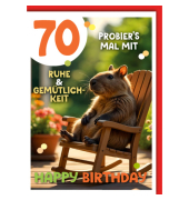Geburtstagskarte Zahl  70