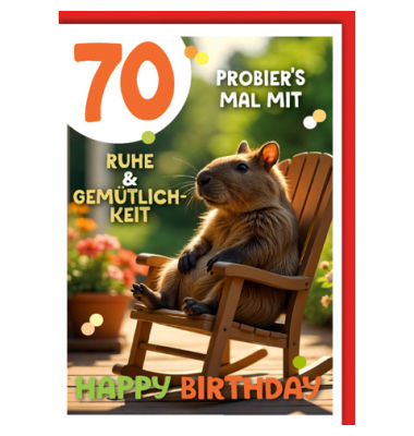 Geburtstagskarte Zahl  70