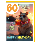 Geburtstagskarte Zahl  60
