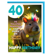 Geburtstagskarte Zahl  40
