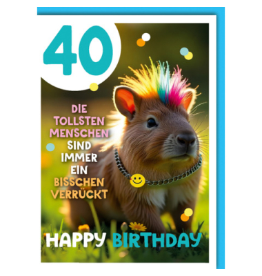 Geburtstagskarten 527940 11,5x17 cm 115mm x 170mm (BxH) Jubiläumsjahr bunt