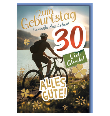 Geburtstagskarten 5521630 11,5x17 cm 115mm x 170mm (BxH) Jubil&auml;umsjahr bunt