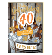 Geburtstagskarten 5521640 11,5x17 cm 115mm x 170mm (BxH) Jubil&auml;umsjahr bunt