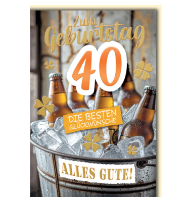 Geburtstagskarten 5521640 11,5x17 cm 115mm x 170mm (BxH) Jubil&auml;umsjahr bunt