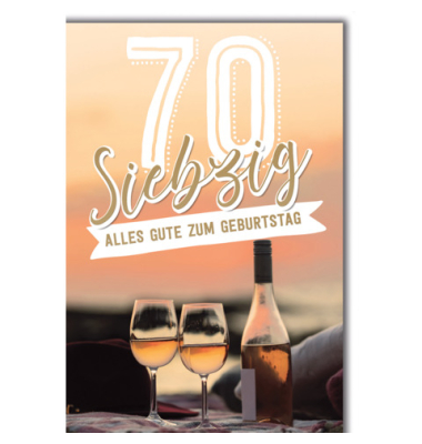 Geburtstagskarte Zahl  70