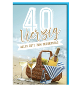 Geburtstagskarten 5520840 11,5x17 cm 115mm x 170mm (BxH) Jubil&auml;umsjahr bunt