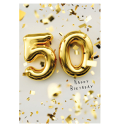 Geburtstagskarten 52-3395 11,5x17 cm 115mm x 170mm (BxH) Jubil&auml;umsjahr bunt