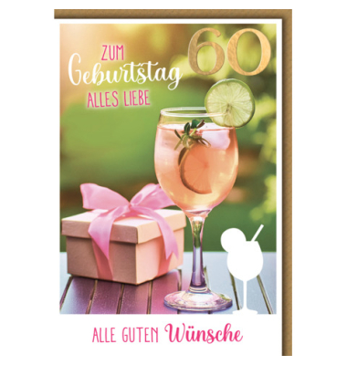 Geburtstagskarten 526760 11,5x17 cm 115mm x 170mm (BxH) Jubil&auml;umsjahr bunt