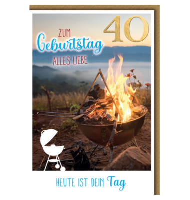 Geburtstagskarte Zahl  40