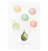 Geburtstagskarten 51-1070 11,5x17 cm 115mm x 170mm (BxH) Avocado wei&szlig;/bunt