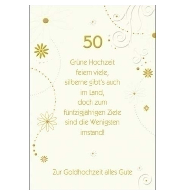 Goldhochzeitskarte