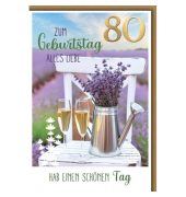Geburtstagskarte Zahl  80