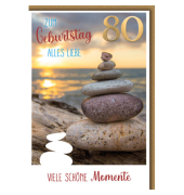 Geburtstagskarte Zahl  80