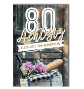 Geburtstagskarte Zahl  80
