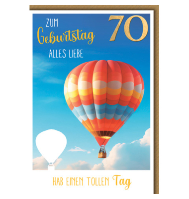 Geburtstagskarte Zahl  70