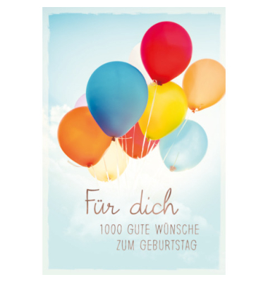 Geburtstagskarten 51-5124 11,5x17 cm 115mm x 170mm (BxH) Ballon bunt