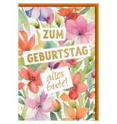 Geburtstagskarten 5510068 11,5x17 cm 115mm x 170mm (BxH) Blumen bunt