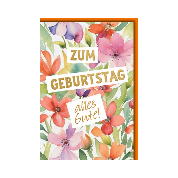 5 Stück Alpedia Geburtstagskarten 5510068 11,5x17 cm 115mm x 170mm (BxH) Blumen bunt 9004546581444 Alpedia