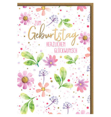 Geburtstagskarten 51260 11,5x17 cm 115mm x 170mm (BxH) Blumen bunt