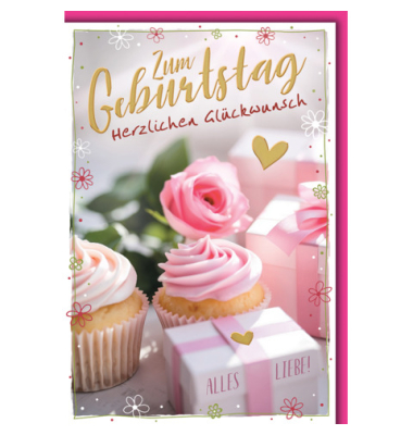 Geburtstagskarten 5510109 11,5x17 cm 115mm x 170mm (BxH) Blumen bunt