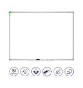 Whiteboard U-Act!Line, SC914560, 60x45cm, lackiert, eloxiertes Aluminiuim 14mm stark, 15mm breit