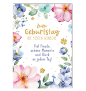 Geburtstagskarten 5510091 A4 20,5cm x 295mm (BxH) Blumen bunt