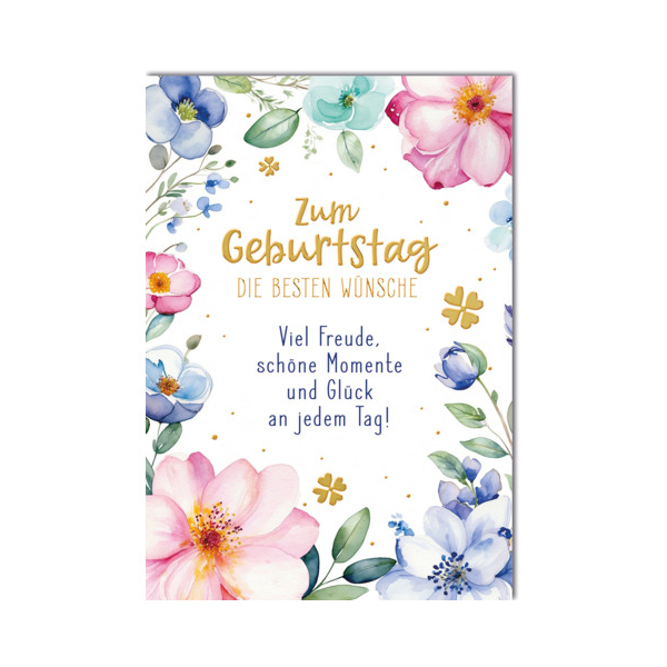 Alpedia Geburtstagskarten 5510091 A4 205mm x 295mm (BxH) Blumen bunt 9004546584711 Alpedia