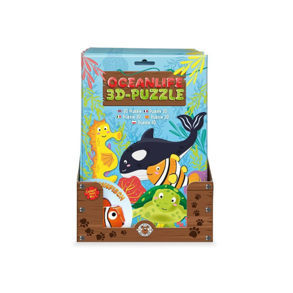 12 Stück Trendhaus Minipuzzle 3-D Oceanlife sortiert 4032722966995 Trendhaus