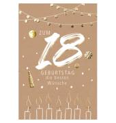 Geburtstagskarten 52-5018 11,5x17 cm 115mm x 170mm (BxH) Jubiläumsjahr bunt