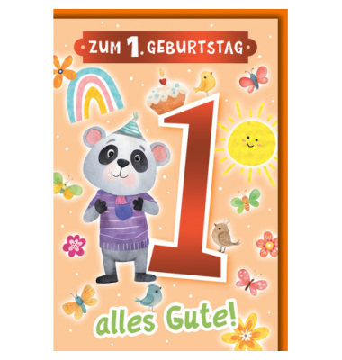 Geburtstagskarten 5521701 11,5x17 cm 115mm x 170mm (BxH) Jubil&auml;umsjahr bunt