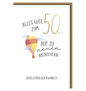 Geburtstagskarte Zahl  50