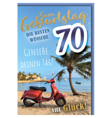 Geburtstagskarten 5521670 11,5x17 cm 115mm x 170mm (BxH) Jubil&auml;umsjahr bunt