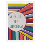 Geburtstagskarten 786-1021 Spruch mehrfarbig
