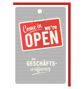 Glückwunschk. zur Geschäftseröffn
