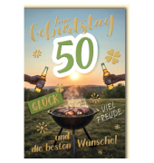 Geburtstagskarten 5521650 11,5x17 cm 115mm x 170mm (BxH) Jubiläumsjahr bunt