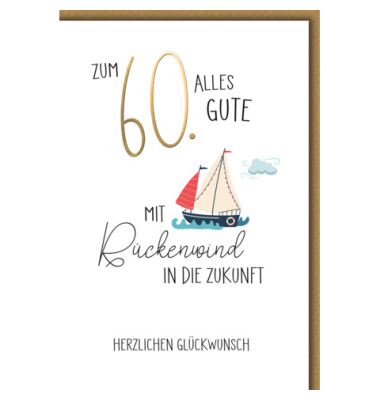 Geburtstagskarten 526960 11,5x17 cm 115mm x 170mm (BxH) Jubil&auml;umsjahr bunt