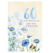 Geburtstagskarte Zahl 60