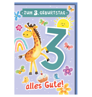 Geburtstagskarten 5521703 11,5x17 cm 115mm x 170mm (BxH) Jubil&auml;umsjahr bunt