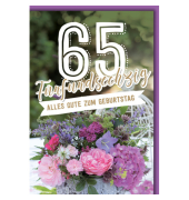 Geburtstagskarte Zahl  65