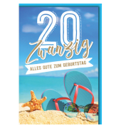 Geburtstagskarte Zahl  20