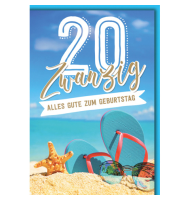 Geburtstagskarten 5520820 11,5x17 cm 115mm x 170mm (BxH) Jubiläumsjahr bunt