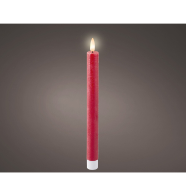 LED-Kerze 487343 ohne weihnachtsrot 2,2x24,5cm (&Oslash;xH) 350 h Brenndauer