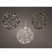 Kugel LED 15cm sort